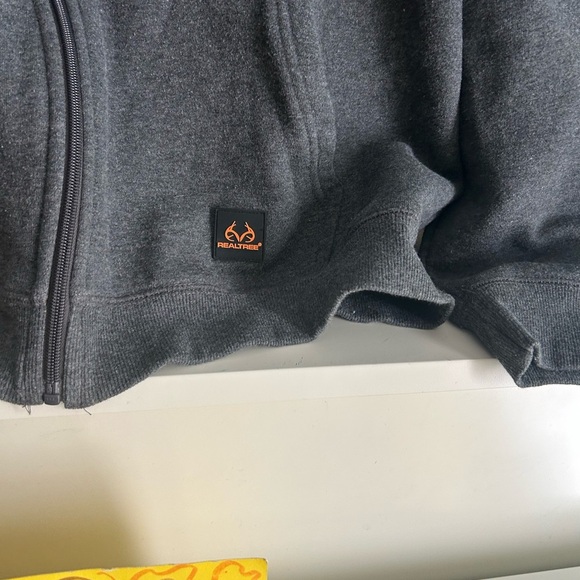 Realtree Gray and Orange Zip Up Hoodie XL - Picture 3 of 16